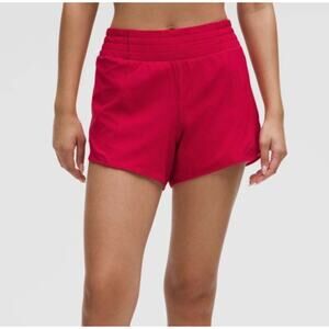 Lululemon Hotty Hot HIgh Rise Lined Short 4" Pink Dragonfruit Size 8